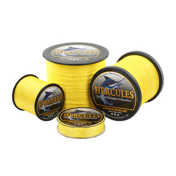 HERCULES Yellow Fade Free Fishing Line 8 Strands 10LB-120LB PE Braided Fishing Line